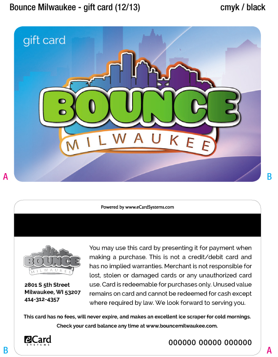 $25 Bounce Milwaukee Gift Card